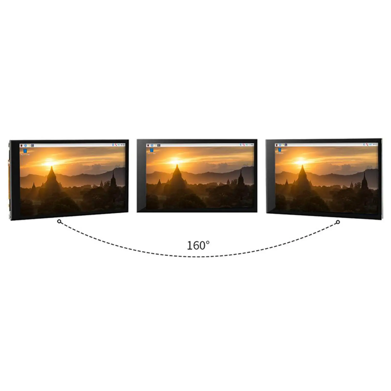 

4inch LCD Display Module 800x480 Resistive Touch IPS Screen for Pi 3B/3b+/4B Drivers