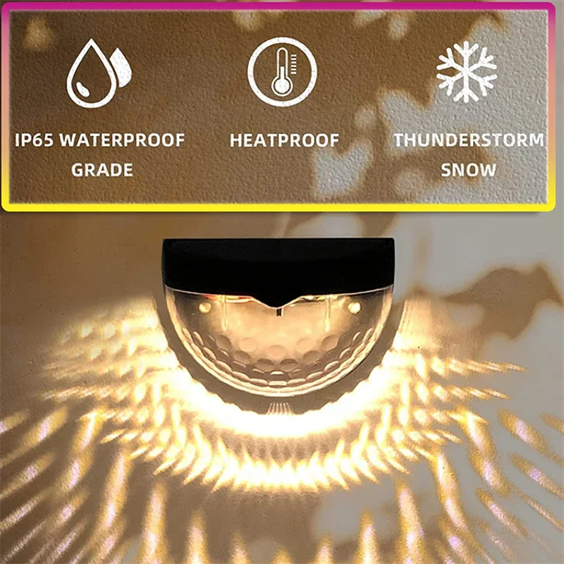 LED Solar Lamp Energy Wall Lamps, Outdoor Waterproof Festoon Lights, Garden Solar Light, Christmas, Home Decoration, 1 Pc, 2Pcs