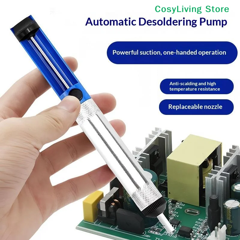 [CL]Aluminum Metal Desoldering Pump Suction Tin Soldering Sucker Pen Removal Vacuum Desoldering Pump Tool[CL]