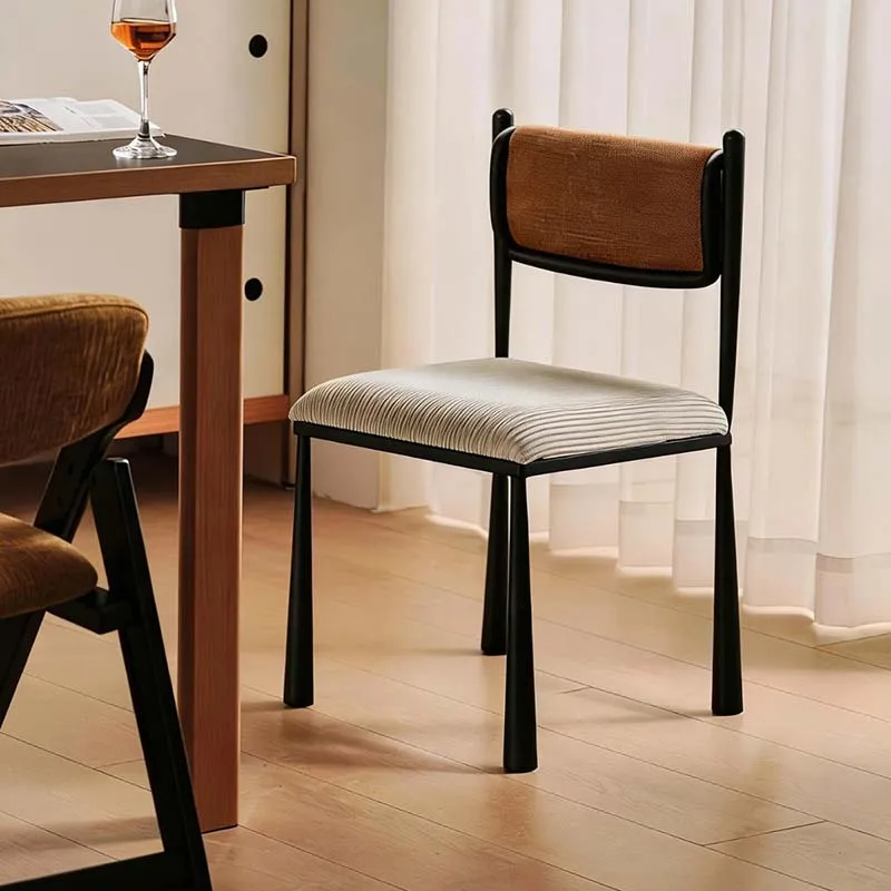 Retro Antique Dining Chairs Backrest Traditional Living Room Dining ChairsMid Century Vanity Sgabello Cucina Furniture For Home
