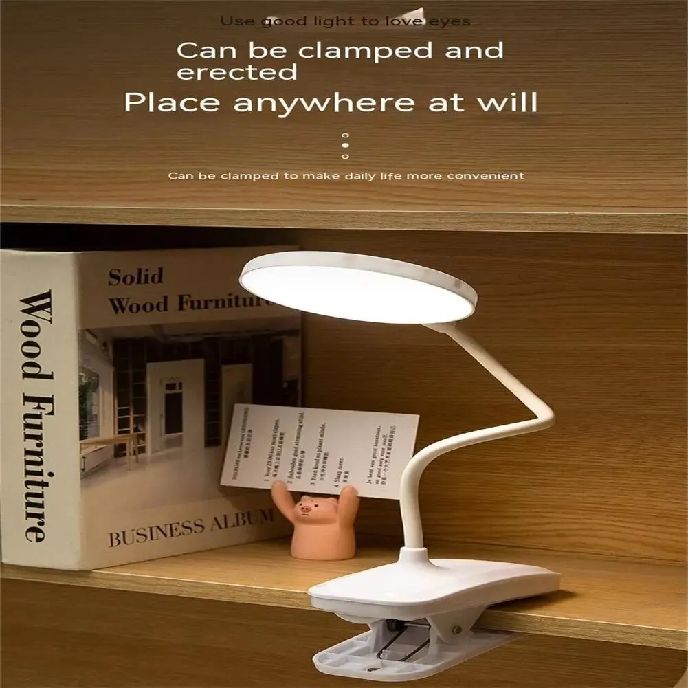 Led Desk Lamps With Clip 3 Modes Dimming Eye Protection Usb Rechargeable Table Lamp Night Lights