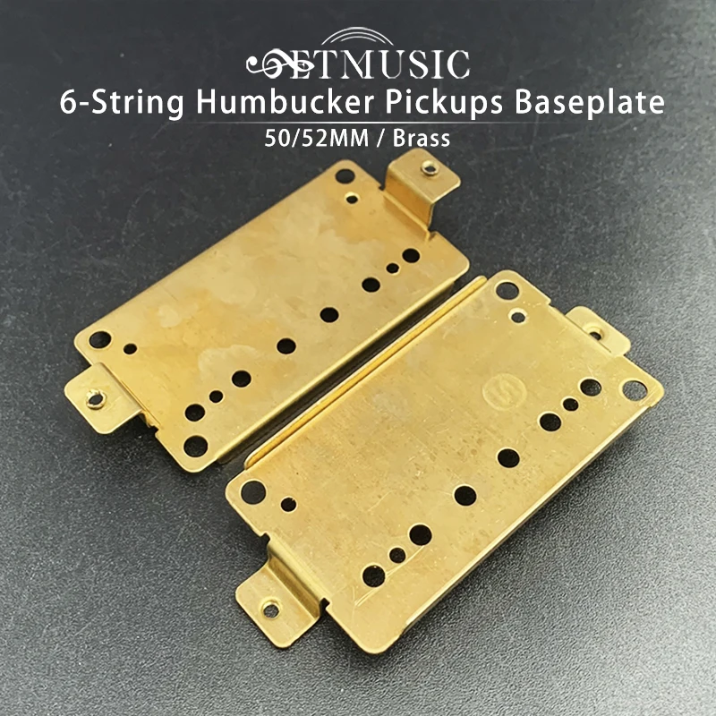 

10Pcs 6-String Pickup Baseplate Brass Humbucker Baseplate 50/52MM 6 String Electric Guitar Pickup Baseplate Pickup Parts