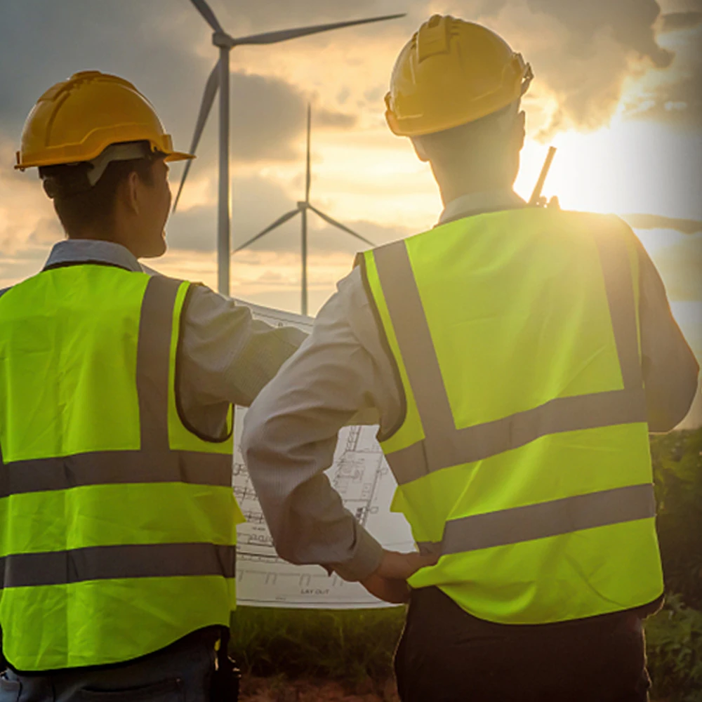 Hi Vis Safety Vest with Zipper Construction Emergency Safety Clothing Workwear