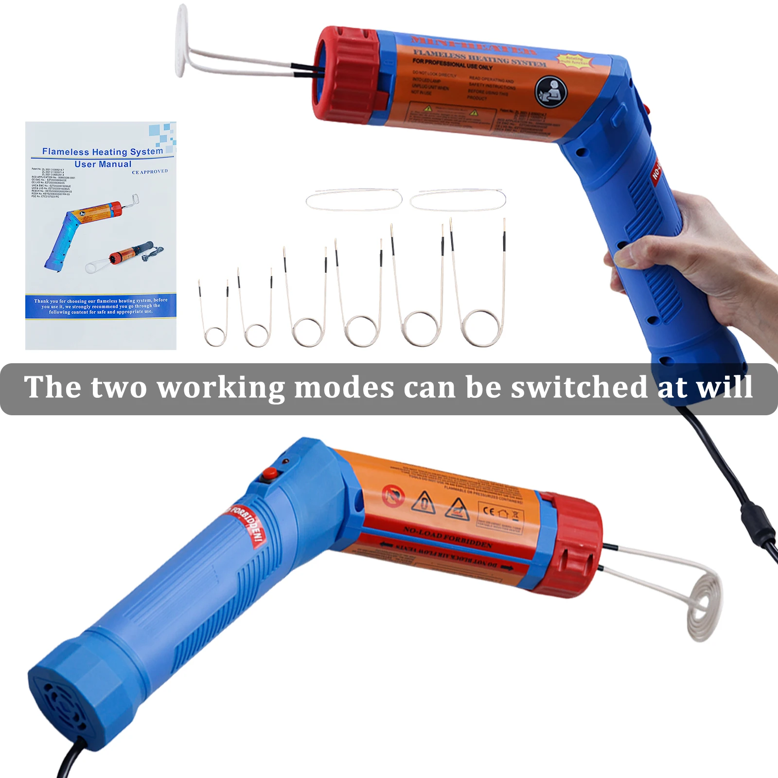 KIA-1.1KW Plus Magnetic Induction Heater Rotating Type Handheld Mini Heater Bolt Remover Repair Machine