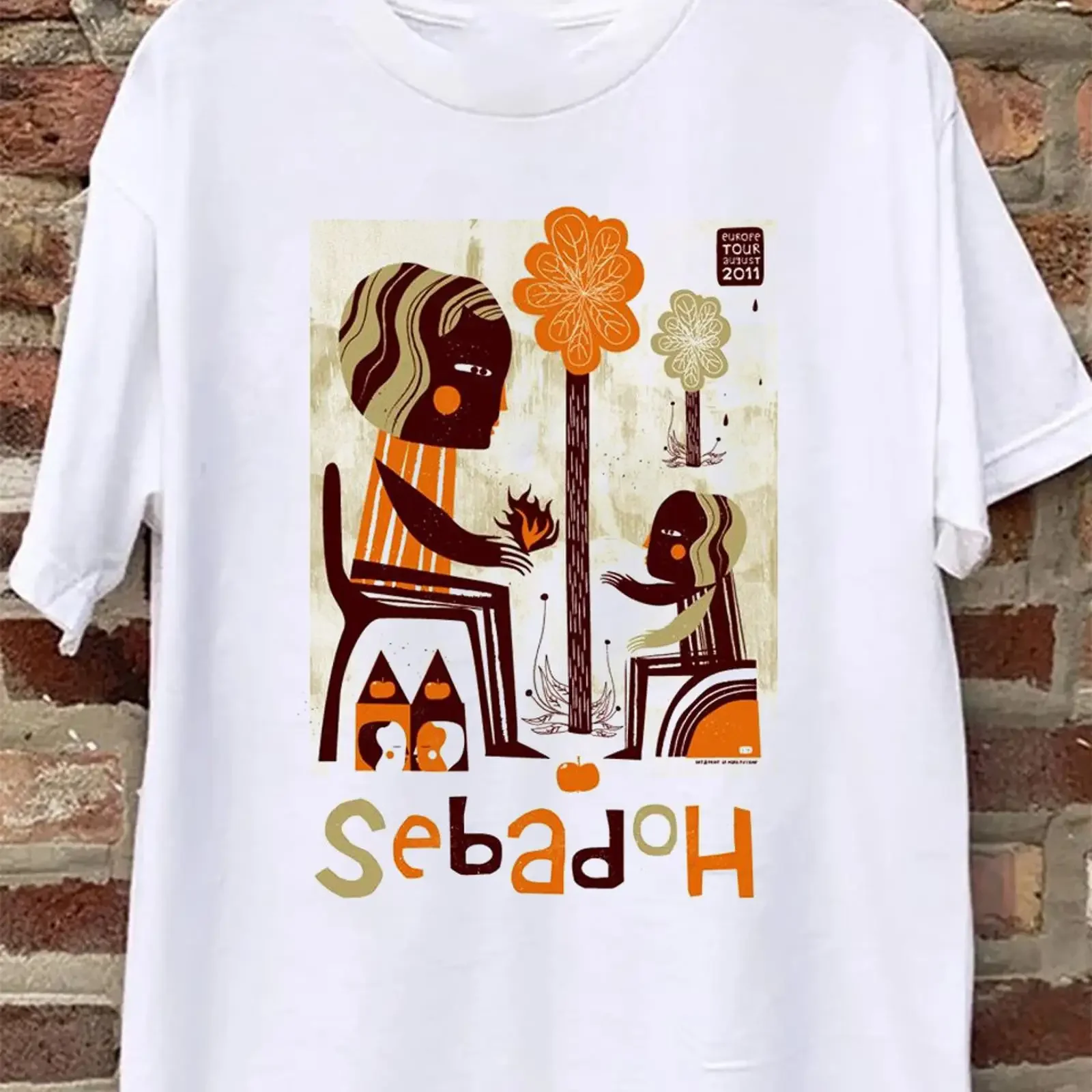 NUOVO Camicia bianca in cotone con fascia Sebadoh tutte le taglie S 5XL MI933 vintage Washed Versatile graphic Stylish Casual