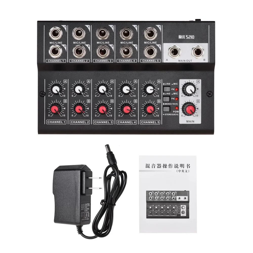 Consola mezcladora de Audio, 10 canales, estéreo Digital, Karaoke, transmisión en vivo, consola mezcladora para familia, KTV, Campus, equipo de DJ