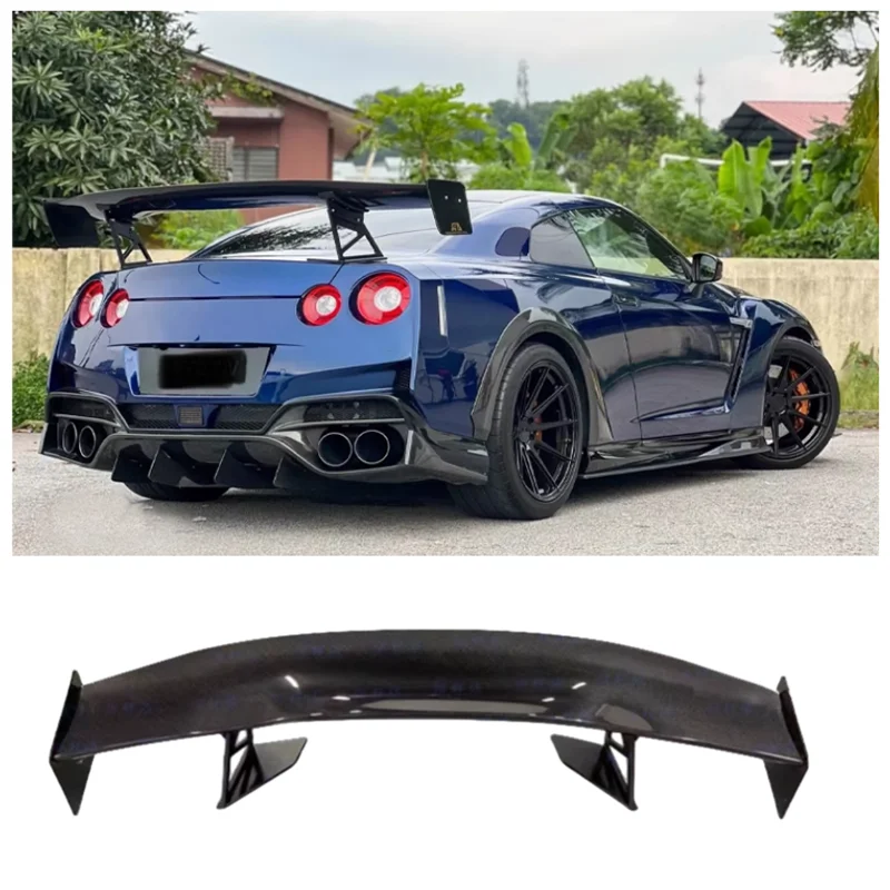 

For Nissan GTR R35 2008-2023 High Quality Carbon Fiber Car Rear Bumper Trunk Lip Spoiler Wing