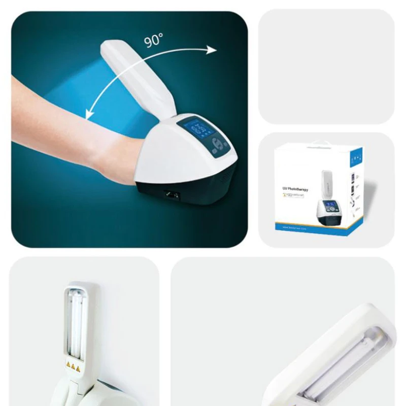 Home Care 311nm Narrow Band UVB Phototherapy Unit Applied dermatosis Helps to produce pigmentation Countdown function Portable