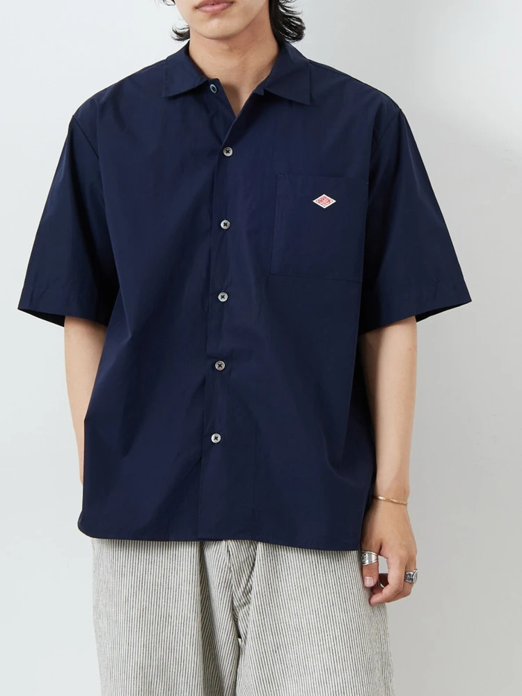 

DANTON Cuban collar pure cotton washed thin short-sleeved shirt neutral