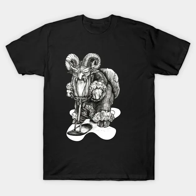 Funny Krampus Sledge T-Shirt 100% Cotton O-Neck Summer Short Sleeve Casual Mens T-shirt Size S-3XL