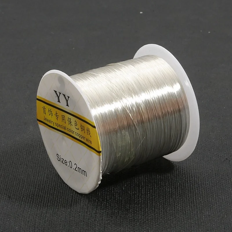 1Roll Gold/Silver Color 0.2mm/0.3mm/0.4mm/0.5mm/0.6mm/0.8mm/1.0mm Soft Metal Copper Beading Wire For Jewelry Making DIY Crafts