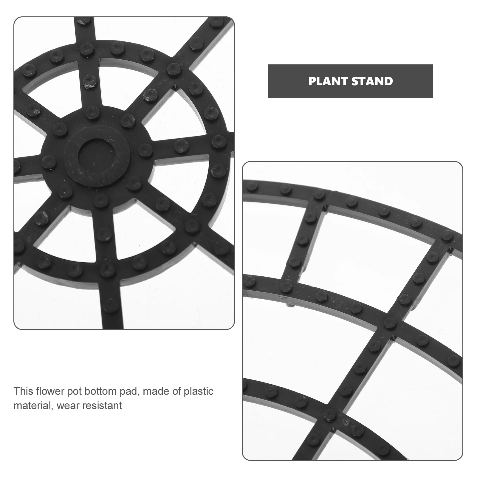 

6pcs Flower Pot Bottom Mat Holders Planter Support Base Riser Growing Stand For Indoor Outdoor Plants Plastic Floor Protector