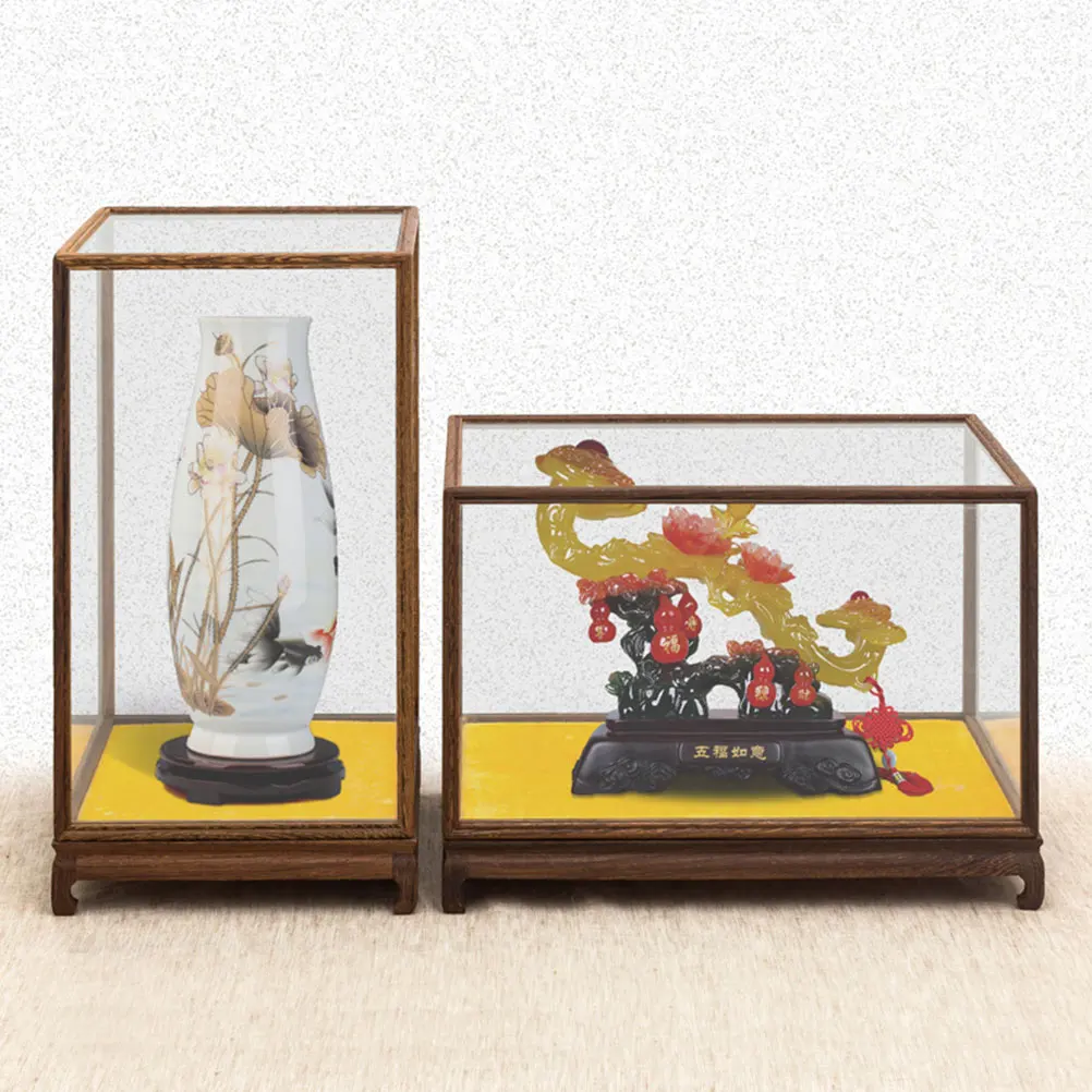 

Multi-Function Glass Display Box Household Transparent Case Desktop Storage Organizer Protective Box For Home Decoration Show