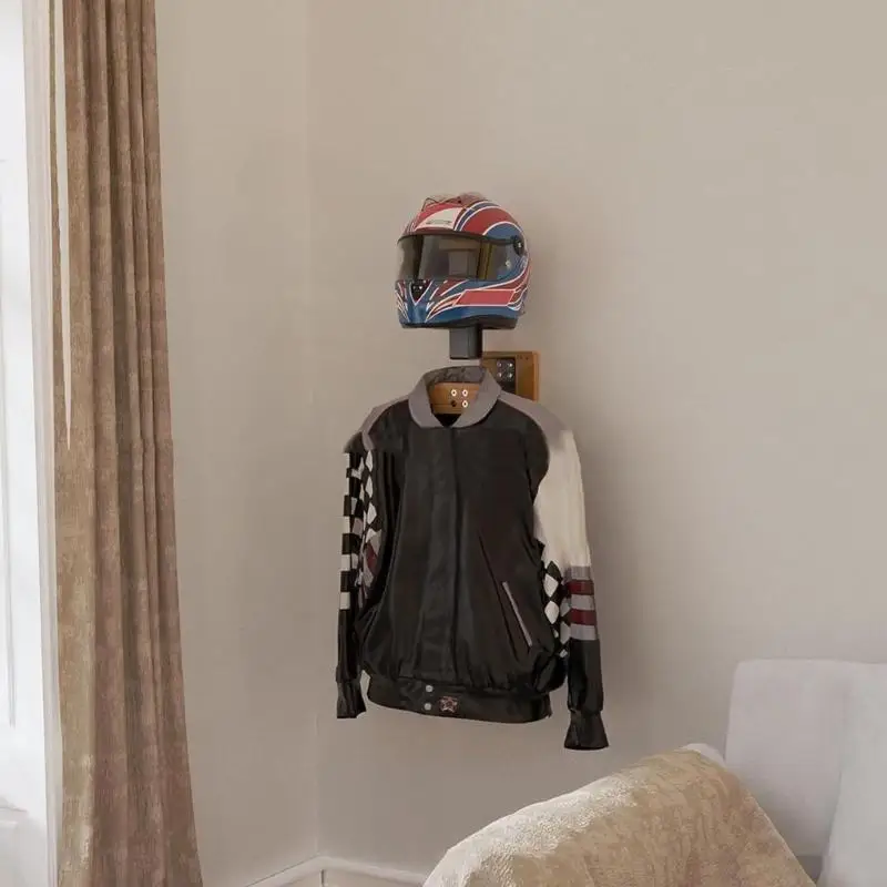 Gear Display Stand Helmet Holders for Cycling Clothes Multipurpose Wall Hanger Equipment Gear Storage with Hook