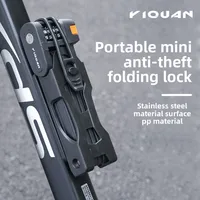 Candado plegable para bicicleta de montaña, candado antirrobo de seguridad para carretera, candado de cadena para bicicleta eléctrica, accesorios para bicicleta