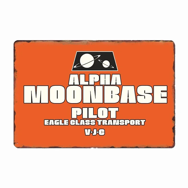 Moonbase Alphas Eagle Pilot Poster Metal Plaque Pub Garage Plates Pub Vintage Tin Sign Poster Bar Wall Decor