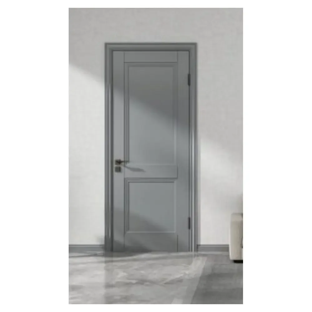xx-Customization Best Design Arch Wooden Door With Smart Lock Solid Wood And Wood Paint