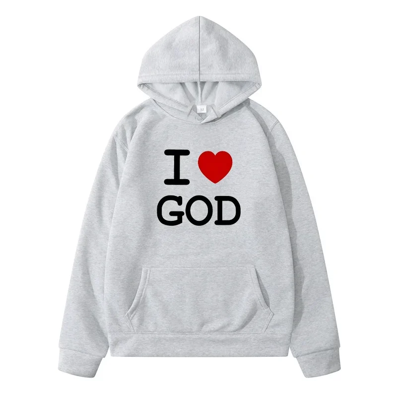 I Love God Letter Printed Y2k Hoodie Sweater Men Women's Sweat-shirt New in Sweatshirts Men's Clothing Hoodies Sweatshirt