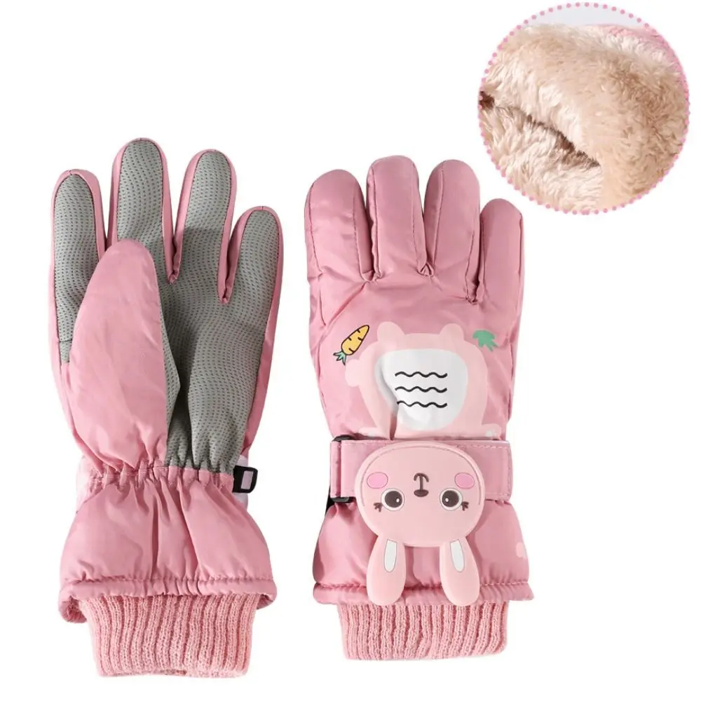 Thick Warm Children Ski Gloves Waterproof Windproof Kids Cycling Gloves Winter Snow Snowboard Long-sleeved Mittens