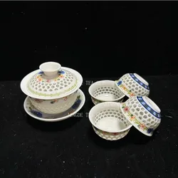 Tradition Chinese Tea Sets Ceramic Gaiwan Teacup Suit Tea Ceremony Supplies Customized Tea Infuser Handmade Teaware Gifts
