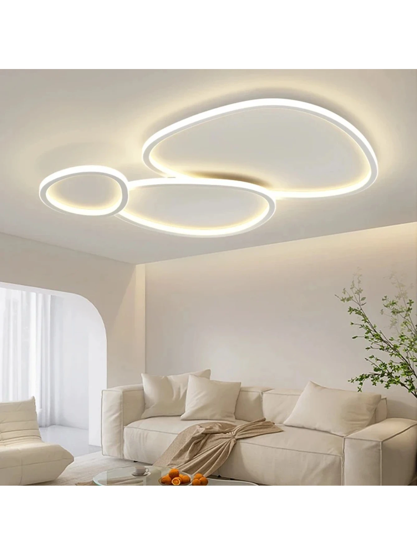 Nordic LED Ceiling Lamp Creative Mango Living Room Lights Remote Control Bedroom Dining Room Lighting