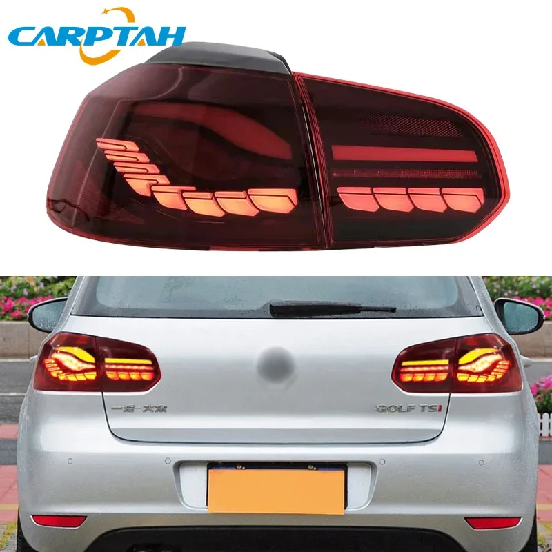 Car LED Taillight For Volkswagen Golf 6 MK6 R20 2009-2013 Rear Running Lamp Brake Reverse Turn Signal Waterproof Car Accessories