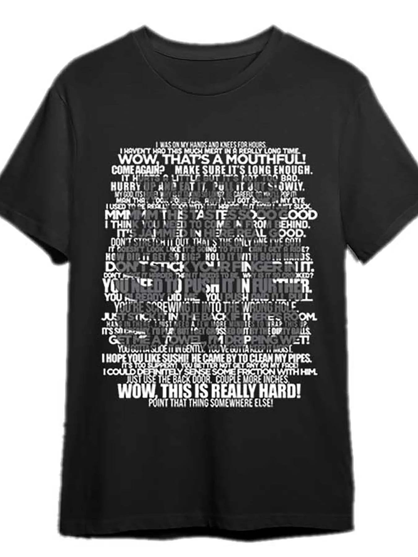 

That's What She Said Men's Funny Phrase T-Shirt Bold White That's What She Said Print on Black Tee Regular Fit Short Sleeve