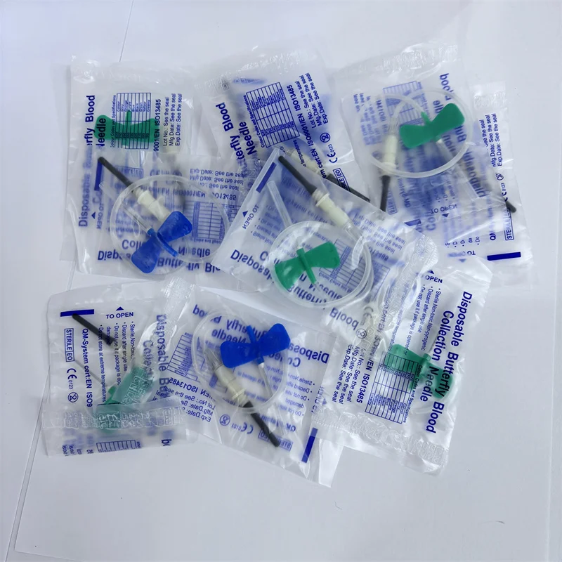 

100pcs Disposable Butterfly Needle Pet Medical Infusion Scalp Vein Set Blood Collection Needle Butterfly Catheter Needles