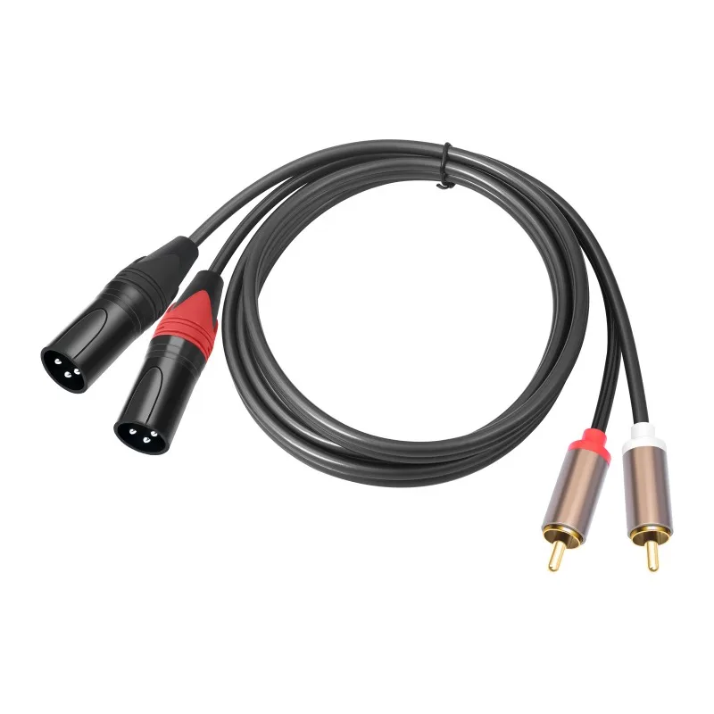 

1.5/3M Dual RCA To XLR Cable Mixer Power Amplifier Active Speaker Microphone Audio Cable Recording Studio Equipment