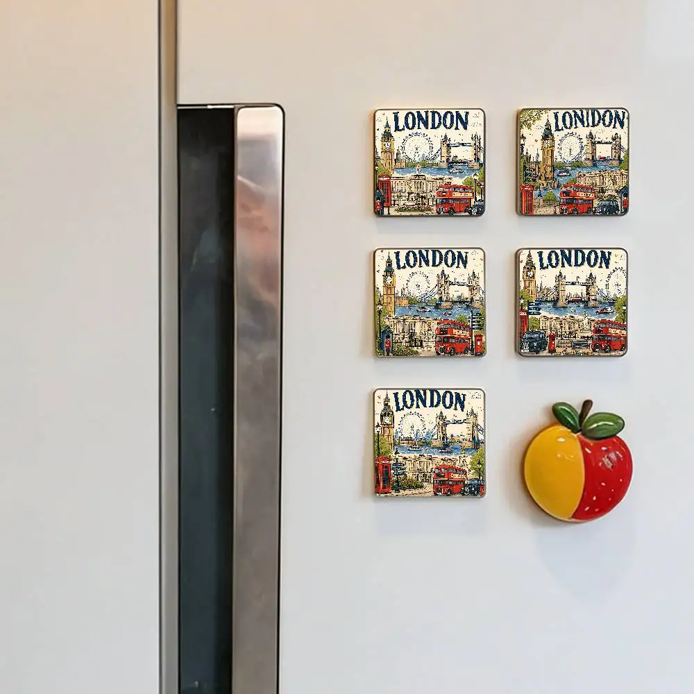 LONDON City Aesthetic Art Refrigerator Magnets For Dishwasher/ Refrigerator/ Freezer, Whimsical Kitchen Decor