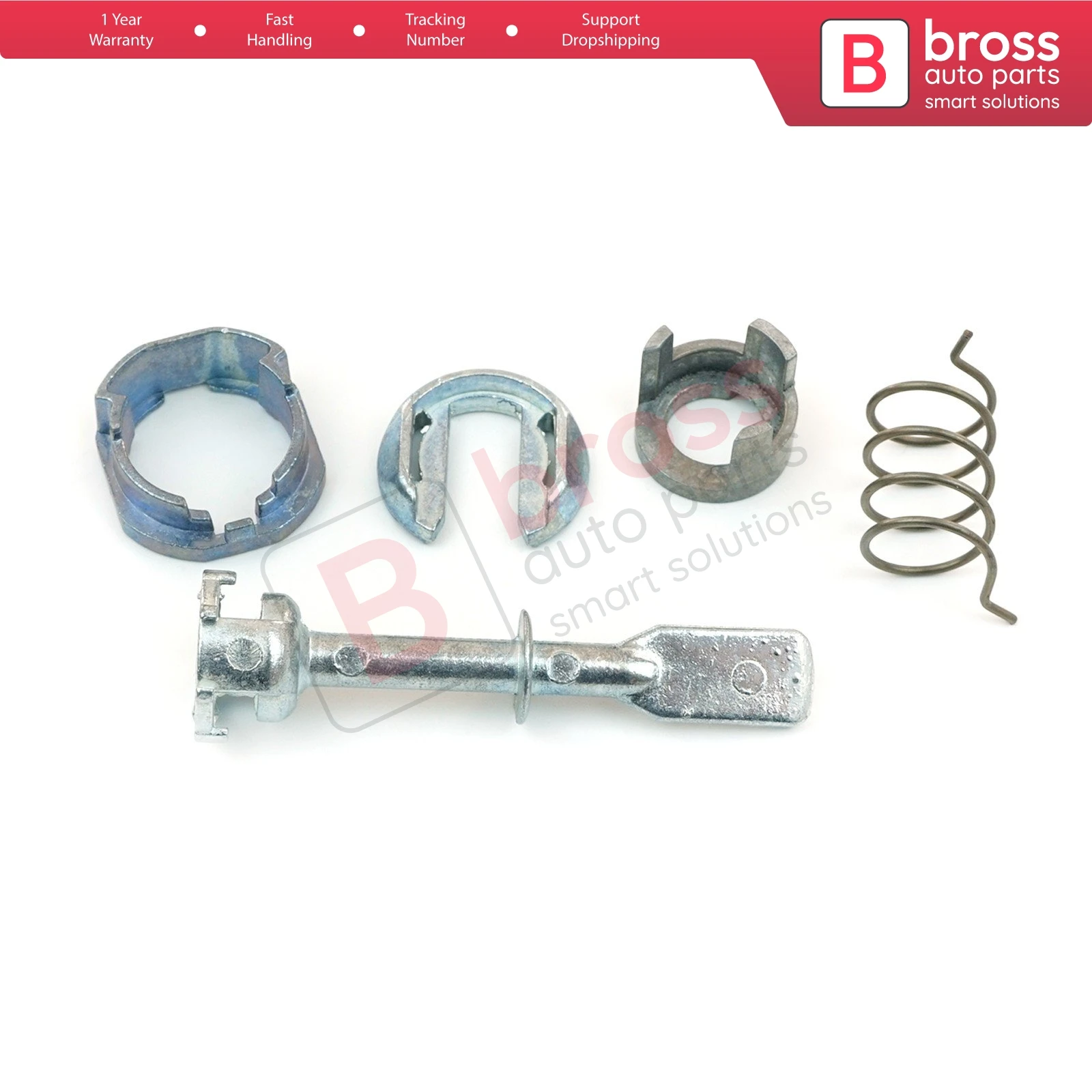 BDP30 Door Lock Barrel Cylinder 58 mm Eccentric Orbital Torsion Spring Follower Repair Kit Front 6N0837223A for VW Polo 6N1 N2