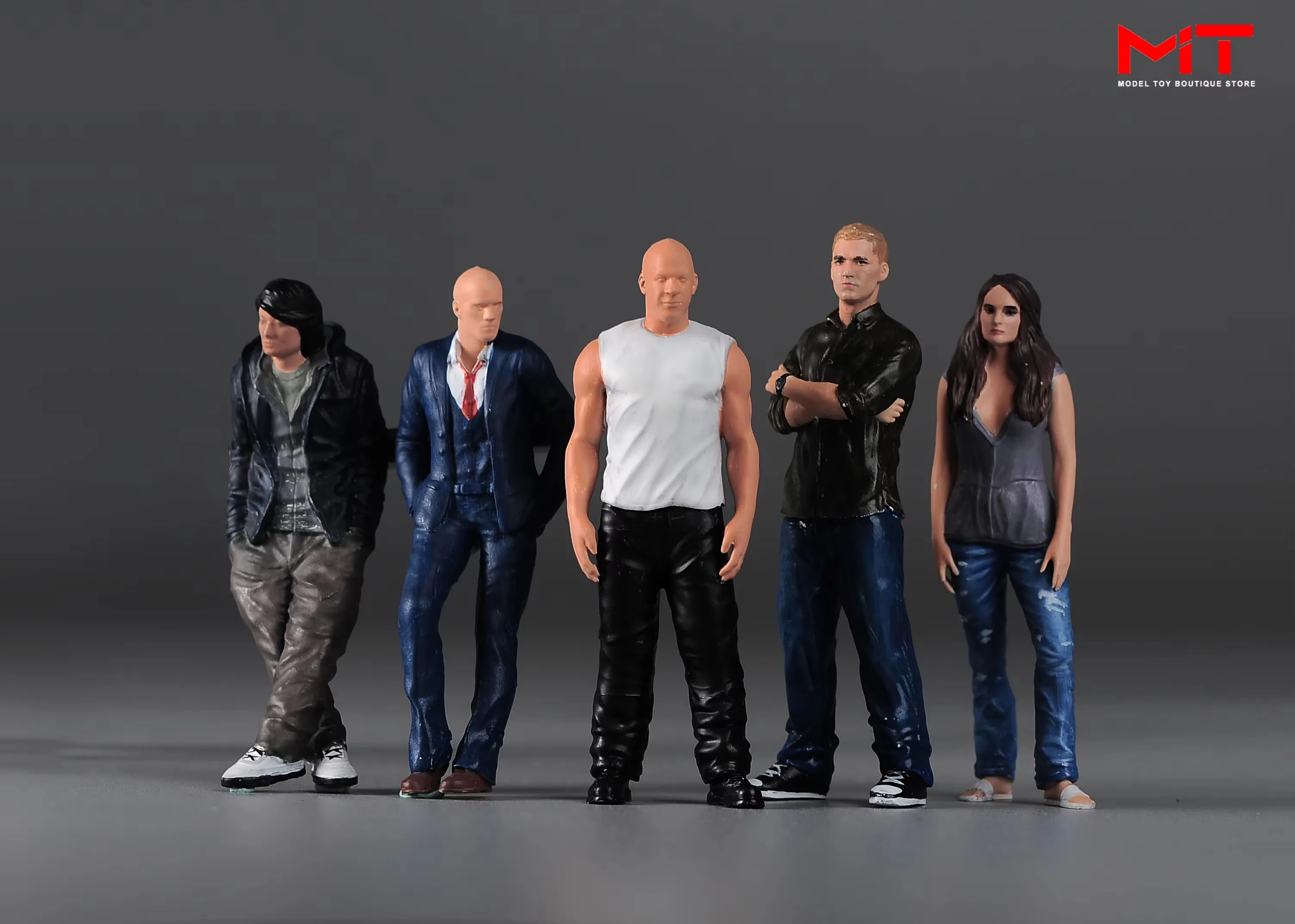 Painted Miniatures 1/18 Paul Walker Gal Gadot Vin Diesel Figures Mini Scene Props Doll Vehicles Cars Model Toys Gift Decoration