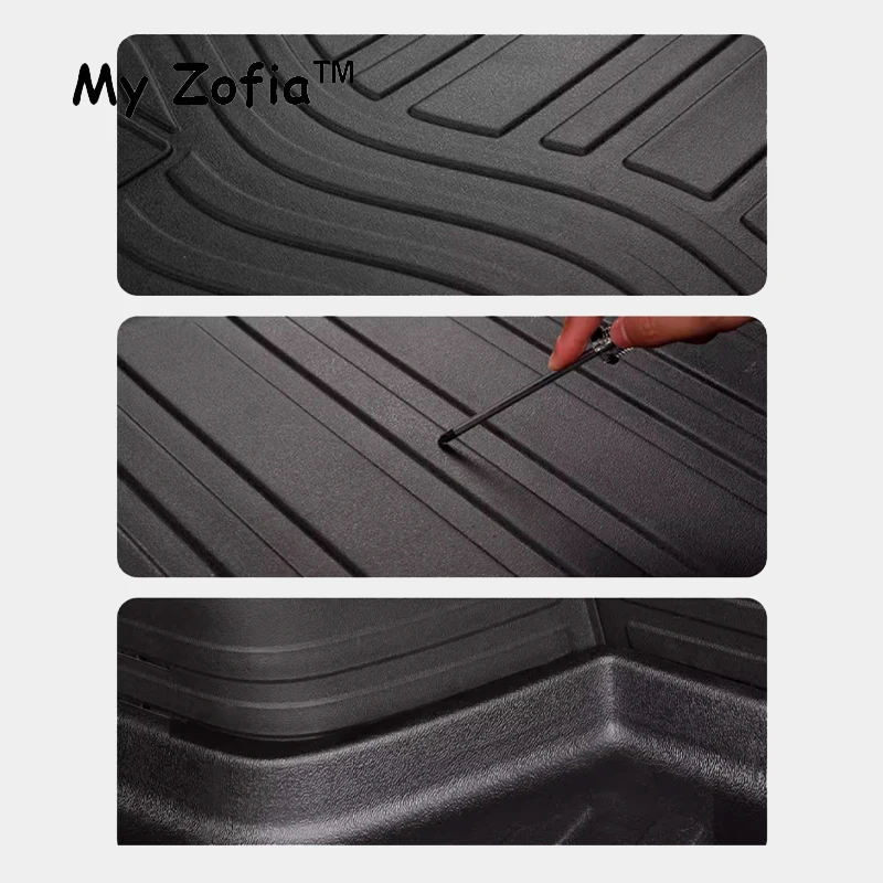 For CHERY TIGGO 8 Pro Max 2023 2024 2025 Car TPE Rear Trunk Mat Waterproof Storage Pad Anti-Slip Easy Clean Car Accessorie