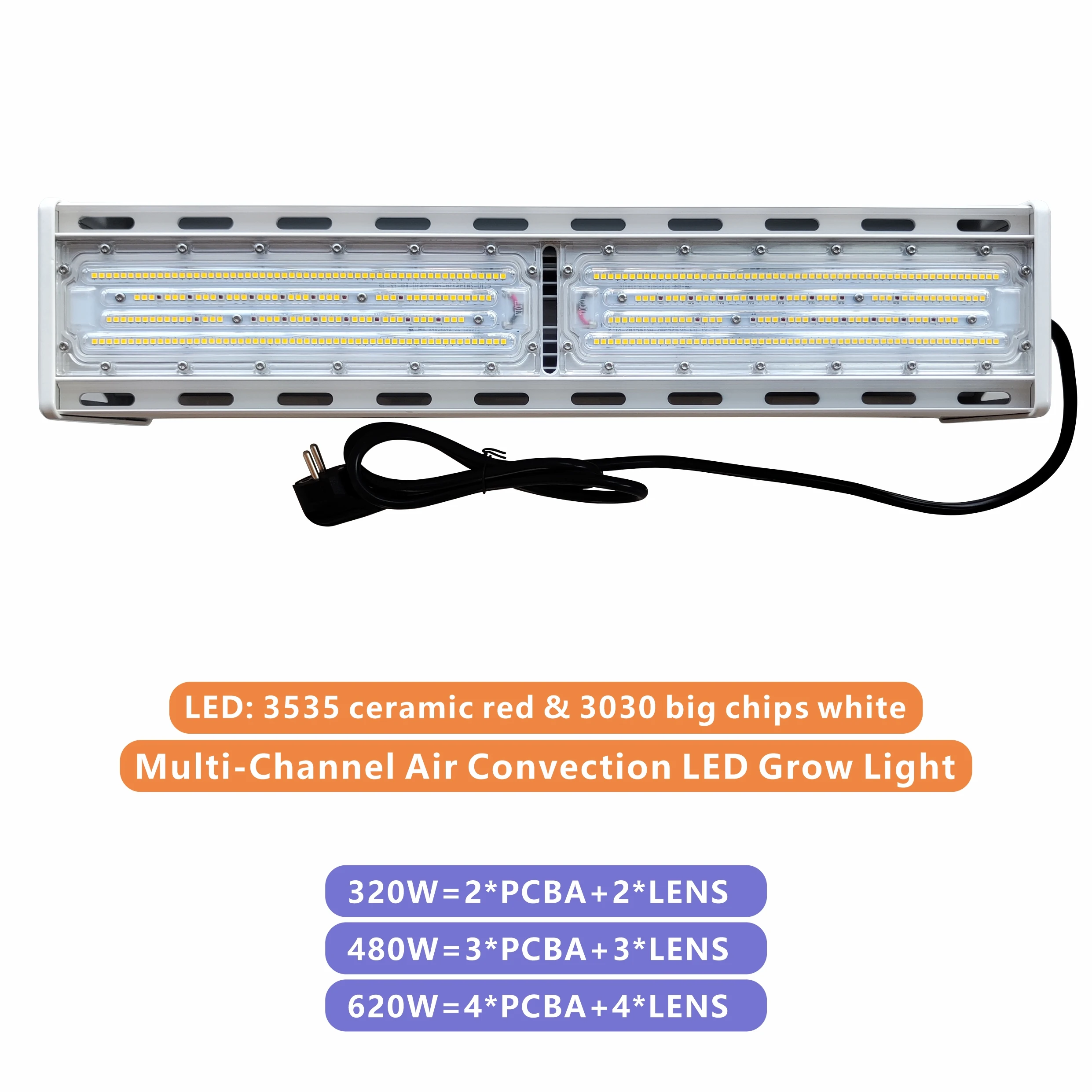 

Shining Lighting Full Spectrum LED Grow Lights 320W/480W/620W for Seedling, Flowering, Fruiting – Indoor Plants, Greenhouse