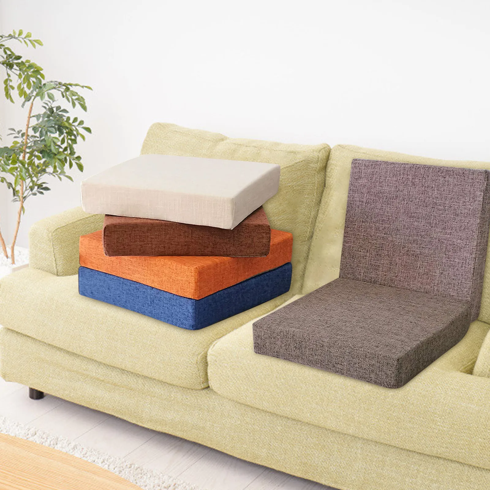 Thicken Chair Cushion 35D High Density Foam Cushion Solid Wood Sofa Cushion Floor Cushion Pillow Tatami Sofa Office Foam Cushion