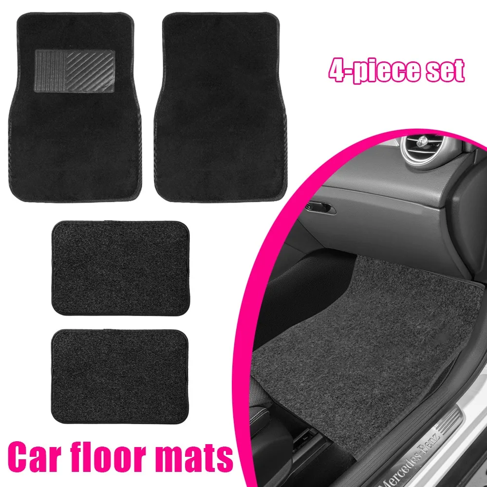 

Non-Slip Car Floor Mats Plush Floor Mats Velcro Backing Wear-Resistant Easy To Clean All-Season Use Universal Car Accessories