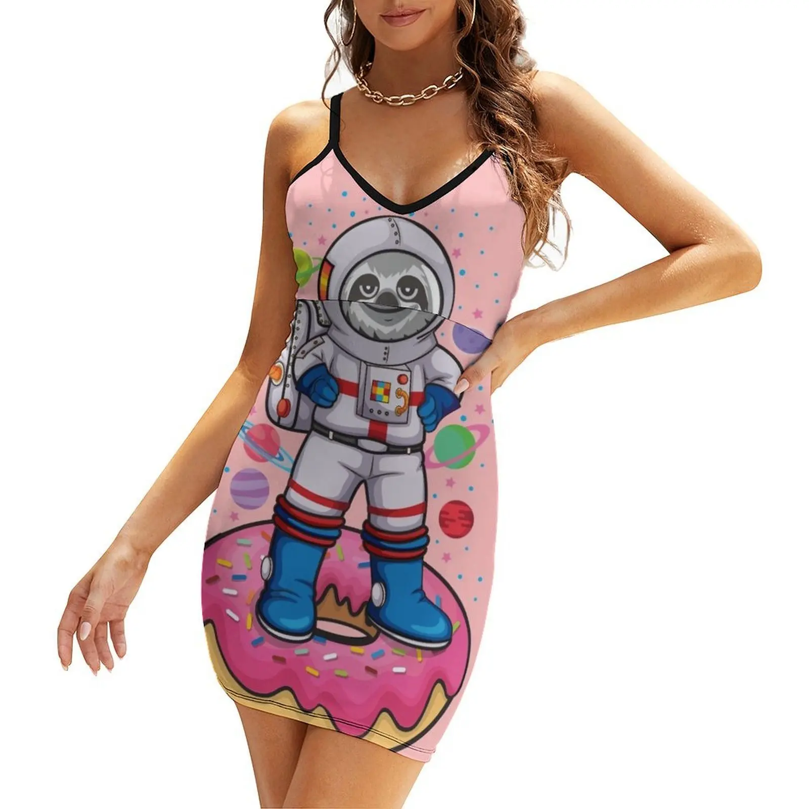 

Space Sloth Sling Dress Woman clothes evening dress women elegant women's sets summer women's suit