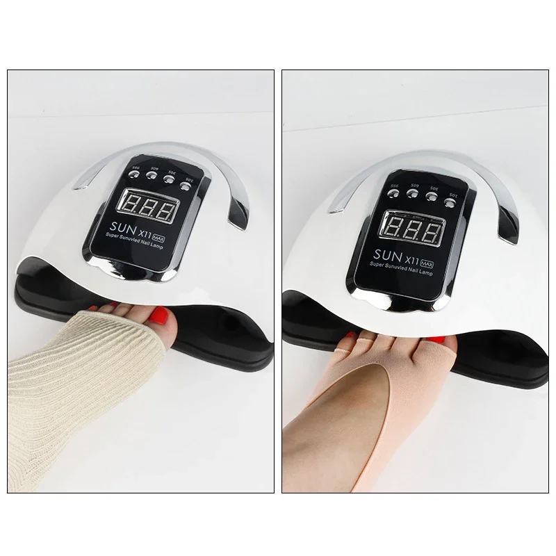 1 paire de couvre-pieds pour lampe à ongles en Gel, soins de la peau, gant Anti-uv, protège le pied contre les UV, couvre-pieds pour manucure