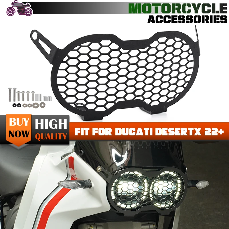 

Rhyming Lamp Hoods Headlight Grille Front Light Turning Light Cover Accessories For Ducati Desert X 2022 2023 Protection