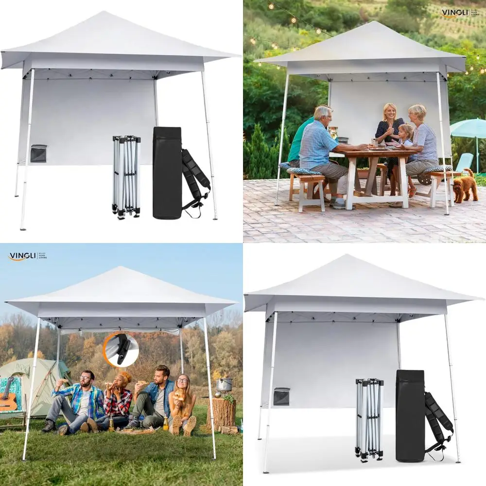 

Портативный шатер-тент 8x8 футов с боковыми стенками, в комплекте с рюкзаком для переноски, идеально подходит для вечеринок и мероприятий на открытом воздухе