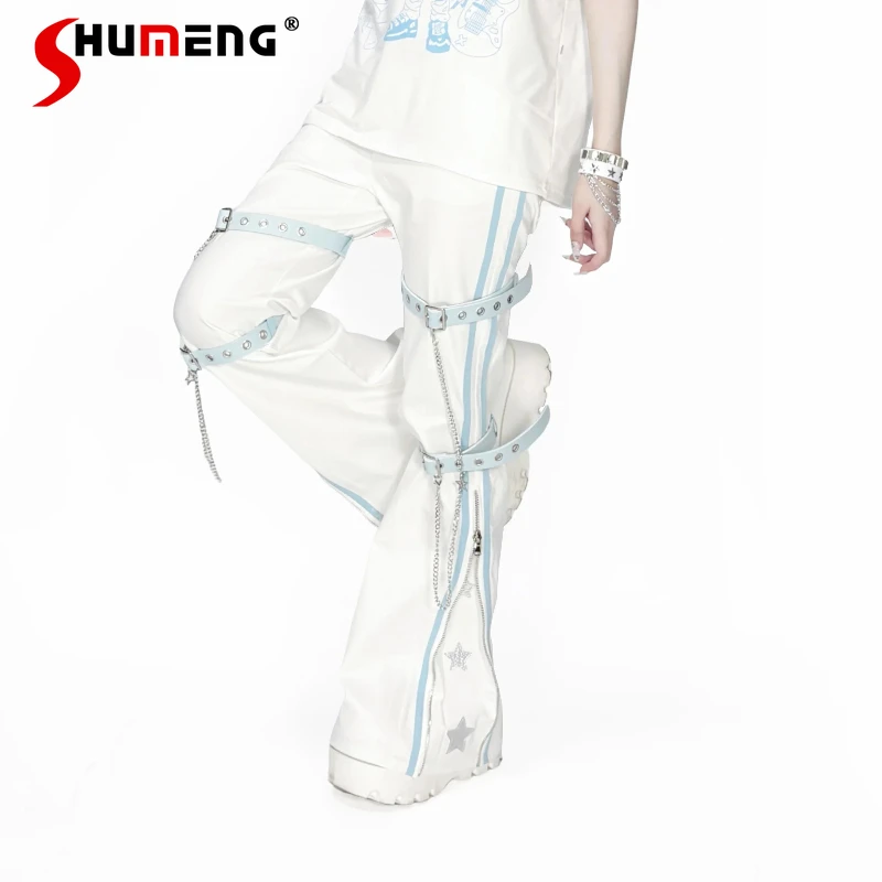

Original Subculture Punk Style Sweet Cool Wide-Leg Pants Autumn New Women's Low-Waist Slimming Long Pants Hot Girls Y2K Pants