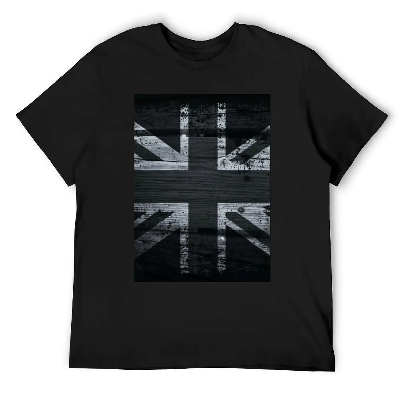 

Black and white UK flag T-Shirt customs Luxury man mens funny t shirts