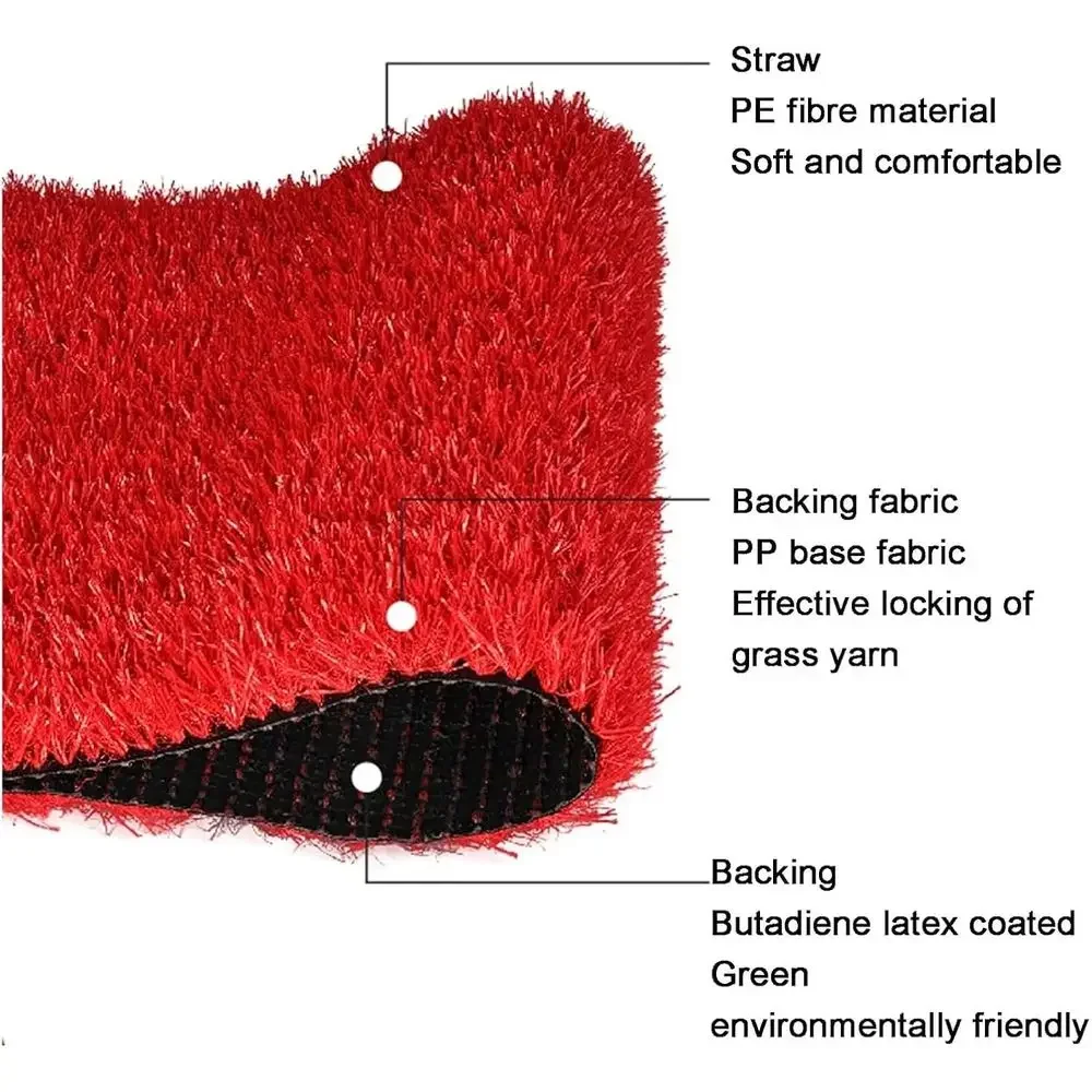 Yellow Outdoor Artificial Grass Mat for Balcony, Playground, and Backyard - Custom Sizes 100x120cm & 120x120cm
