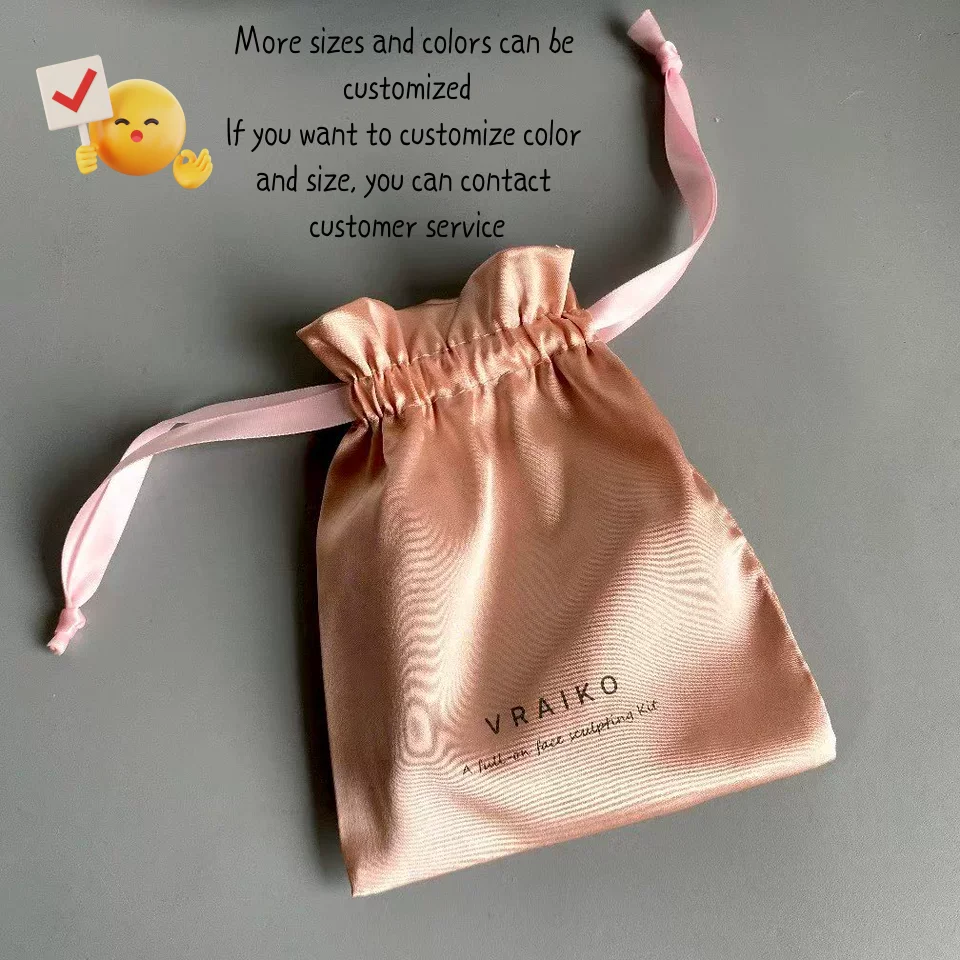 Cool Summer Satin Drawstring Gift Bag Light Mint Green Fabric Reusable Goodie Bag For Beach Pool Birthday Party Guest Souvenir - view 6
