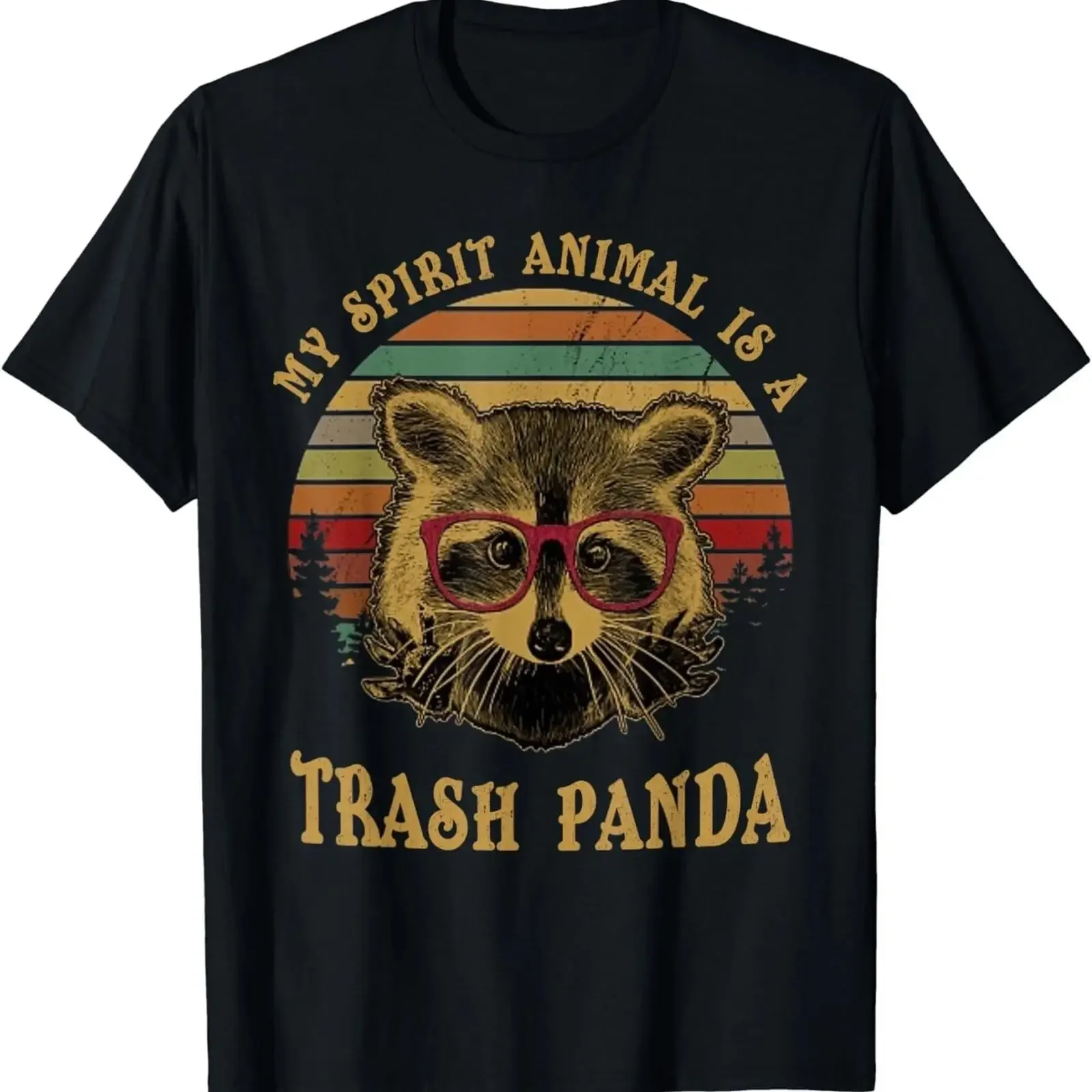 My Spirit Animal is a Trash Panda funny Racoon T Shirt vintage Washed streetwear Unisex fashion Stylish Slightly Soft graphic