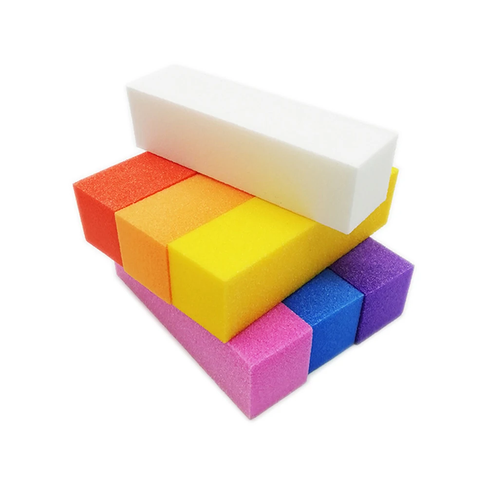 5 Teil/satz Nagel Puffer Polieren Block Bunte Rechteck Vier-seitige Polnischen Schwamm Nagel Datei Pediküre Maniküre Pflege Werkzeuge
