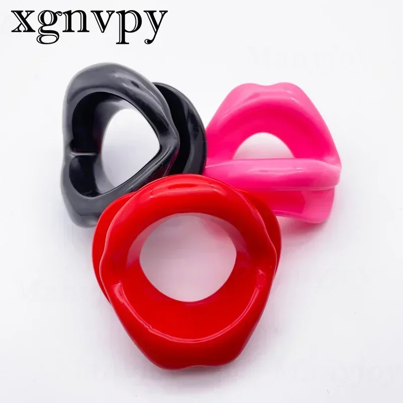 xgnvpy Sexy Lips Rubber Mouth Gag Open Fixation Oral Toy Adult Game Sex Tool Couples Play O Ring Dilator Sex Toys for Intimate