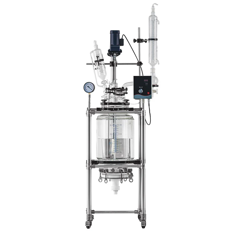 100L Jacketed Glass Reactor with Motor 5000W  Chemical Lab Reaction Equipment for Laboratory Use