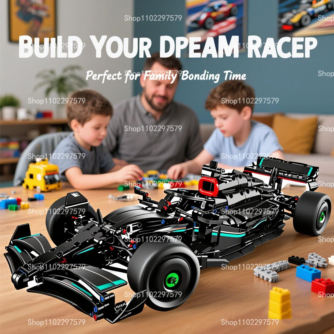 

Технический 1642 шт., гоночный автомобиль, строительные автомобили 42171, Коллекционный спортивный автомобиль, подлинная детальная модель, кирпичи, декор, подарки