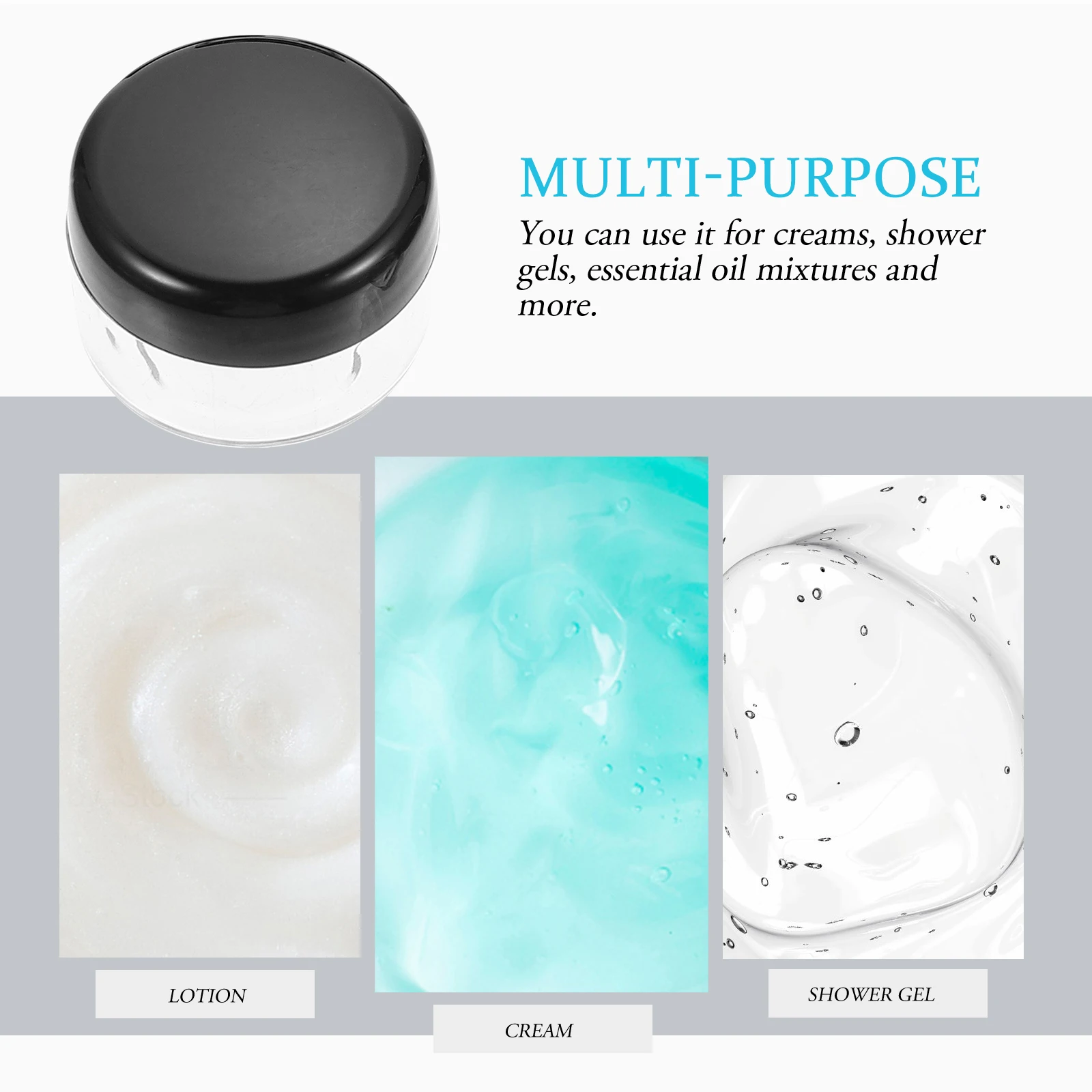 

50Pcs Empty Sample Boxes for Cream High Quality PVC Leak Proof Cream Containers Small Lightweight Storage Boxes for Skincare